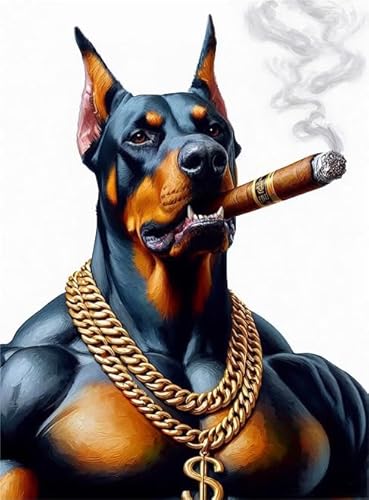1000 Teile Puzzle - Dogs Animal Portraits Art Painting - Lustiges Personalisiertes Puzzle-Spielzeug Für Erwachsene - Für Memory Cognition Game - Wand Kunst Dekoration Wn470Zk von RUIYANMQ