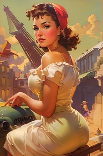 1000 Teile Puzzle - World Warii Elvgren Bild - Familie Spaß Herausforderung Spielzeug - Wand Kunst Dekoration - Erwachsene Stressabbau Spiel Kunst Bild Yq543Zy von RUIYANMQ