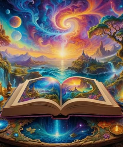 1000 Teile Puzzles - Abstract Scenic Colour Bookss Plakate - Adult Personalisiertes Puzzle-Spielzeug Für Erwachsene - Buntes Difficult Puzzle - Wand Kunst Dekoration Wd01Zt von RUIYANMQ