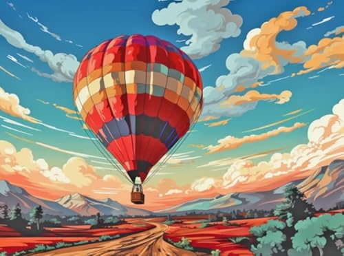 1000 Teile Puzzles - Hotair Balloons Painting - Buntes Abstract Puzzle - Gedächtnis Spiele Für Erwachsene - Lernspielzeug Für Familien Wd01Zt von RUIYANMQ