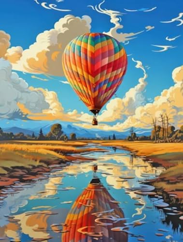 1000 Teile Puzzles - Hotair Balloons Painting - Buntes Abstract Puzzle - Gedächtnis Spiele Für Erwachsene - Lernspielzeug Für Familien Wd01Zt von RUIYANMQ