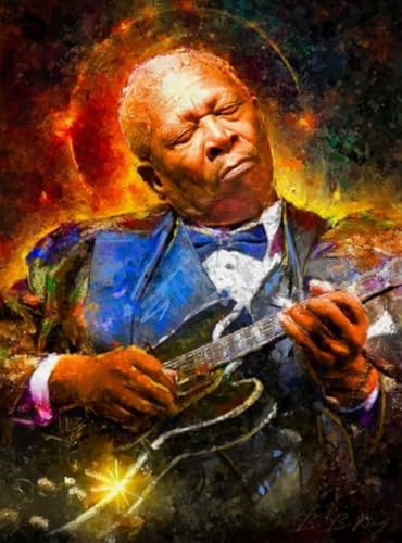 1000 Teile Puzzles - Singers Guitarist B Kingss Jazzs Plakate - Abstrakte Kunst Puzzle,Memory Games for Elderly - Adults Stress Relief Toys Yq235Zy von RUIYANMQ