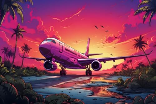 Abstract Airplaness Painting - Puzzles 1000 Teile - Buntes Puzzle - Gedächtnis Spiele Für Erwachsene - Familie Stress Relief Spielzeug Wd01Zt von RUIYANMQ