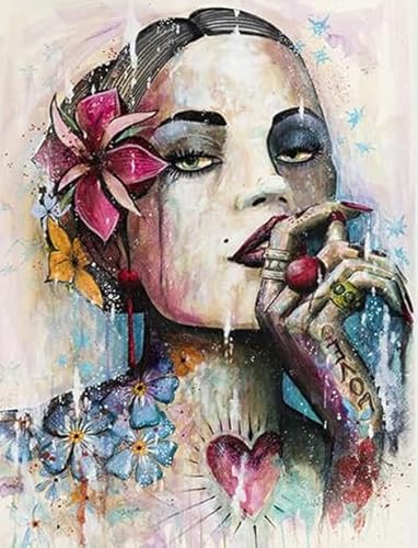 Abstract Graffiti Girlss Painting - 1000 Teile Puzzle - Buntes Puzzle - Adult Personalisiertes Herausforderungs Spielzeug - Familienspaß Schwierige Herausforderung Spielzeug Wd01Zt von RUIYANMQ