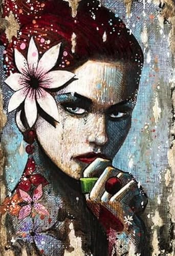 Abstract Graffiti Girlss Painting - 1000 Teile Puzzle - Buntes Puzzle - Adult Personalisiertes Herausforderungs Spielzeug - Familienspaß Schwierige Herausforderung Spielzeug Wd01Zt von RUIYANMQ