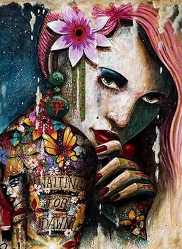 Abstract Graffiti Girlss Painting - 1000 Teile Puzzle - Buntes Puzzle - Adult Personalisiertes Herausforderungs Spielzeug - Familienspaß Schwierige Herausforderung Spielzeug Wd01Zt von RUIYANMQ