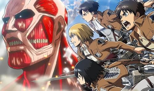 Buntes Puzzle - Für Lernspiele Für Kinder - Japanese Animes On Titanss Plakats - Puzzles 1000 Teile Wn58Zk von RUIYANMQ