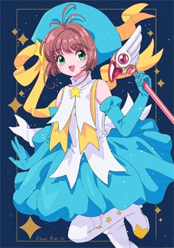 Cardcaptors Sakuras Magic Girlss Japanese Animes Plakat - Für Lernspielzeug Für Kinder - Puzzle 1000 Teile - Familie Spaß Herausforderung Spielzeug Wn118Zk von RUIYANMQ