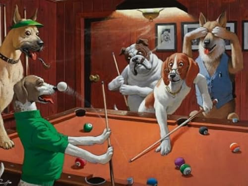 Jigsaw 1000 Stück, Dogs Playing Billiards, Abstract Jigsaw, Gedächtnisspiele Für Erwachsene, Poster Zur Stressbewältigung Für Die Familie, Puzzle-Spielzeug Wy28Zq Jigsaw 1000 Stück, Dogs Playing Billiards, Abstract Jigsaw, Gedächtnisspiele Für Erwachsene, Poster Zur Stressbewältigung Für Die Familie, Puzzle-Spielzeug Wy28Zq von RUIYANMQ