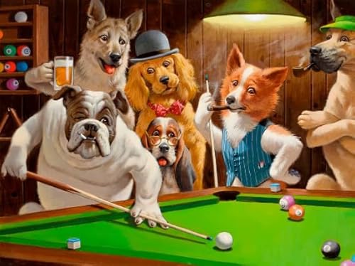 Jigsaw 1000 Stück, Dogs Playing Billiards, Abstract Jigsaw, Gedächtnisspiele Für Erwachsene, Poster Zur Stressbewältigung Für Die Familie, Puzzle-Spielzeug Wy29Zq Jigsaw 1000 Stück, Dogs Playing Billiards, Abstract Jigsaw, Gedächtnisspiele Für Erwachsene, Poster Zur Stressbewältigung Für Die Familie, Puzzle-Spielzeug Wy29Zq von RUIYANMQ