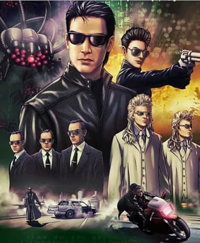 Puzzle 1000 Teile, Classic Action Film Matrixs, Abstraktes Kunstpuzzle, Lustige Puzzle-Poster Stressabbau-Spiele Für Männer Wy233Zq von RUIYANMQ