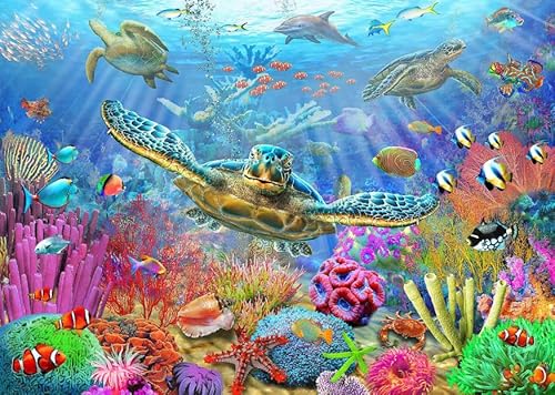 Puzzle 1000 Teile,Sea Animals Turtless,Wall Decoration,Dekompression Spielzeug,Lernspielzeug Für Kinder,Different Puzzles Für Ältere Erwachsene Yq330Zy von RUIYANMQ
