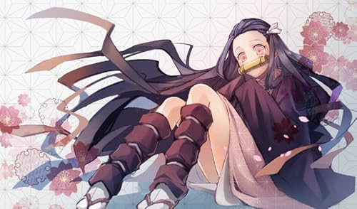 Puzzle 1000 Teile ， Japanese Animes Demons Nezuko Plakate Picture， Lernspielzeug Für Adult ，Familie Spaß Herausforderung Spielzeug Wd01Zt von RUIYANMQ