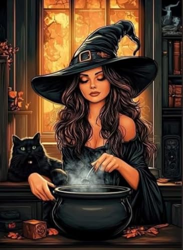 Puzzle 1000 Teile ，Witchs Magicas Bilder ，Für Familien Spiele Zur Stressreduzierung ， Lustiges Personalisiertes Puzzle-Spielzeug Für Erwachsene Wn63Zk von RUIYANMQ