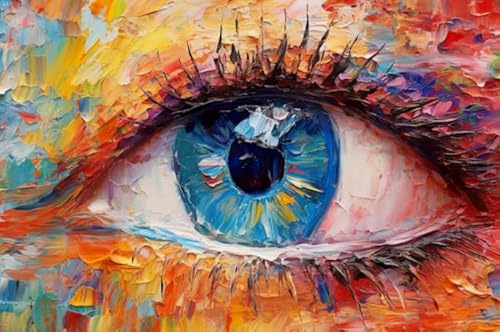 Puzzle 1000 Teile - Abstract Eyes Plakate - Puzzle Kunst Bild - Buntes - Lernspielzeug Für Adult - Ältere Menschen Gedächtnis Kognitions Spiele Wd01Zt von RUIYANMQ
