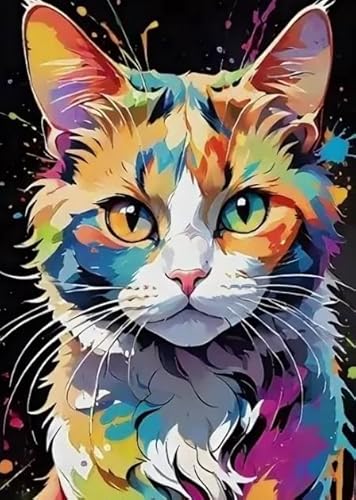 Puzzle 1000 Teile - Abstrakte Kunst Ölgemäldes Animal Cat Plakate - Buntes - Erwachsene Familie Stress Relief Puzzle Spielzeug - Erwachsene Spaß Herausforderung Spielzeug Wd01Zt Puzzle 1000 Teile - Abstrakte Kunst Ölgemäldes Animal Cat Plakate - Buntes - Erwachsene Familie Stress Relief Puzzle Spielzeug - Erwachsene Spaß Herausforderung Spielzeug Wd01Zt von RUIYANMQ