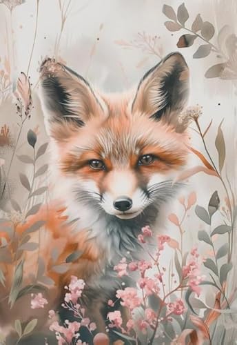Puzzle 1000 Teile - Animal Foxs Painting - Buntes Difficult Puzzle - Adult Personalisiertes Herausforderungs Spielzeug - Spiele Zum Stressabbau In Der Familie Wd01Zt von RUIYANMQ