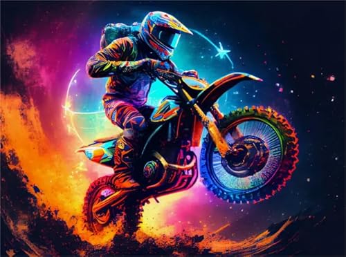 Puzzle 1000 Teile - Buntes Motoss Plakate - Abstrakte Kunst Puzzles - Familie Spaß Herausforderung Spielzeug - Adult Personalisiertes Herausforderungs Spielzeug Wd01Zt von RUIYANMQ