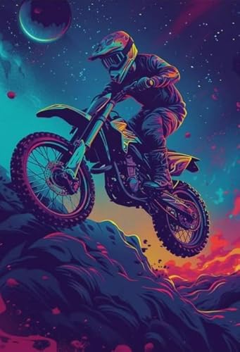 Puzzle 1000 Teile - Buntes Motoss Plakate - Abstrakte Kunst Puzzles - Familie Spaß Herausforderung Spielzeug - Adult Personalisiertes Herausforderungs Spielzeug Wd01Zt von RUIYANMQ