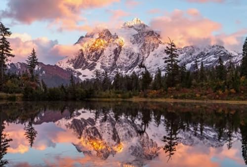 Puzzle 1000 Teile - Mountains Travel Scenery - Fun Personalisiertes Puzzle-Spielzeug Für Erwachsene - Familienspaß Schwierige Herausforderung Spielzeug Wd01Zt von RUIYANMQ