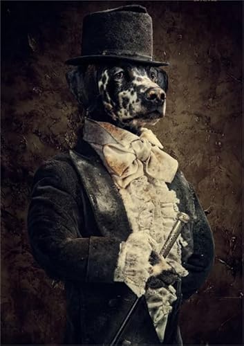 Puzzle 1000 Teile - Retro Animal Head Human Body Poster - Abstrakte Kunst Puzzle - Memory Spiele Für Erwachsene - Familie Stress Relief Spielzeug Yq224Zy von RUIYANMQ