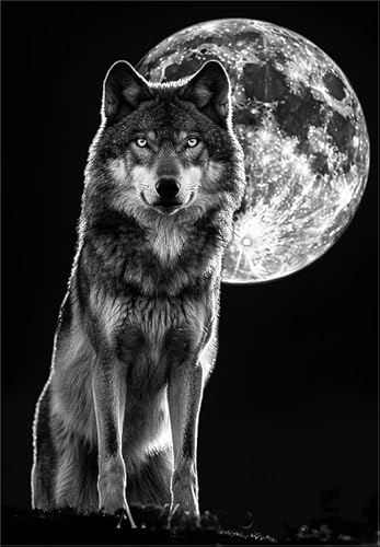 Puzzle 1000 Teile - Wolfs Art Bilder Plakat Art - Für Erwachsene Challenge Game - Erwachsene Stress Relief Spiel Kunst Bild - Wand Kunst Dekoration Wn424Zk von RUIYANMQ