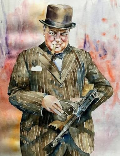 Puzzles 1000 Stück - Churchills Picture - Abstrakte Kunst Puzzles - Lernspiele Für Erwachsene - Personalised Challenge Toys Yq28Zp von RUIYANMQ