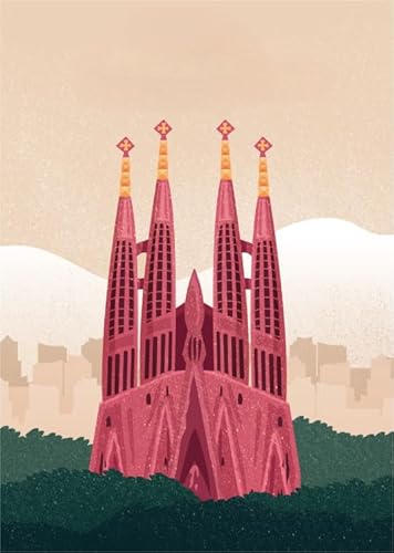Puzzles 1000 Teile,Barcelonas City Scape Travel Art Illustrations,Familien Spiele Zur Stressreduzierung,Gedächtnis Kognition Puzzle Spiele Yq293Zy von RUIYANMQ