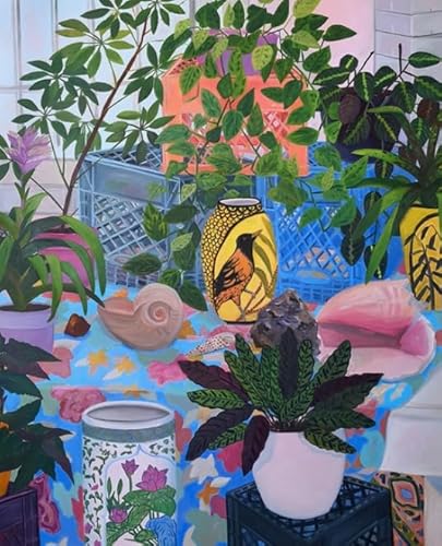 Puzzles 1000 Teile - Abstrakte Kunst House Plants Flowers Ölgemälde - Buntes - Erwachsene Spaß Herausforderung Spielzeug - Familien Spielzeug Zur Stressreduzierung Wd01Zt von RUIYANMQ