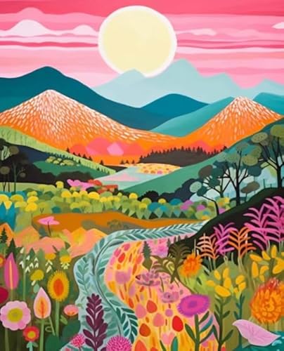 Puzzles 1000 Teile - Abstrakte Kunst Landscape Ölgemälde - Buntes Puzzle - Lernspiele Für Erwachsene - Personalisiertes Herausforderungs Spielzeug Wd01Zt von RUIYANMQ