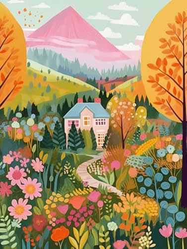 Puzzles 1000 Teile - Abstrakte Kunst Landscape Ölgemälde - Buntes Puzzle - Lernspiele Für Erwachsene - Personalisiertes Herausforderungs Spielzeug Wd01Zt von RUIYANMQ
