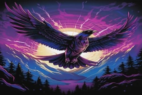 Puzzles 1000 Teile - Animal Eagless Painting - Ältere Menschen Gedächtnis Kognitions Spiele - Erwachsene Spaß Herausforderung Spielzeug - Familienspaß Schwierige Herausforderung Spielzeug Wd01Zt von RUIYANMQ