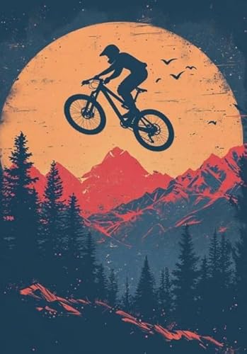 Puzzles 1000 Teile - Buntes Cyclings Painting - Abstrakte Kunst Puzzle - Lernspiele Für Erwachsene - Personalisiertes Herausforderungs Spielzeug Wd01Zt von RUIYANMQ