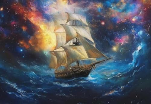 Puzzles 1000 Teile - Buntes Shipss Plakate - Memory Challenge Spiele Für Erwachsene - Familie Stress Relief Spielzeug - Wand Kunst Dekoration Wd01Zt von RUIYANMQ