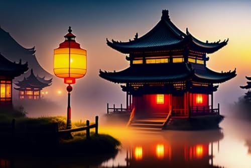 Puzzles 1000 Teile - Chinese Courtyards Landscape Plakate - Ältere Menschen Gedächtnis Kognitions Spiele - Familie Spaß Herausforderung Spielzeug Wd01Zt von RUIYANMQ