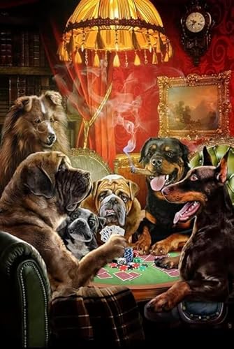 Puzzles 1000 Teile - Dogs Playing Pokers Plakate - Abstrakte Kunst Puzzle,Lernspiele Für Erwachsene - Personalisiertes Aufforderungs Spielzeug Yq249Zy von RUIYANMQ
