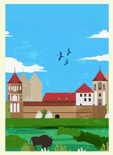 Puzzles 1000 Teile - Vintage Travel Art Poster - Colourful Puzzle - Memory Challenge Spiele Für Erwachsene - Familie Stress Relief Spielzeug Yq199Zy von RUIYANMQ