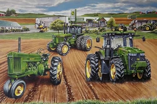 RUIYANMQ 1000 Pieces,Buntes Puzzle, Puzzle Gifts,Tractors Farm Landscape Oil Painting,Spiele Zur Stressreduzierung Für Die Ganze Familie,Lustiges Herausforderungs Spiel Für Erwachsene Dx34Zp von RUIYANMQ