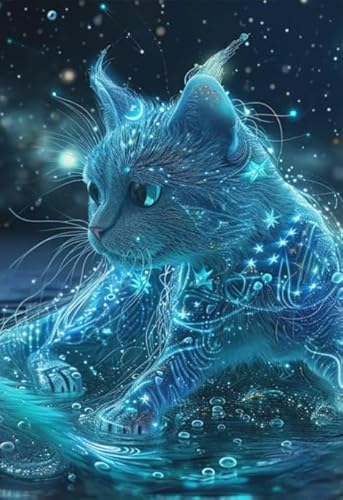 RUIYANMQ 1000 Pieces,Buntes Puzzle,Puzzle Gifts,Cat Abstract Starry Sky Posters,Lustiges Personalisiertes Spielzeug Für Erwachsene,Spiele Zur Stressreduzierung Für Die Ganze Familie,Dx81Zp von RUIYANMQ
