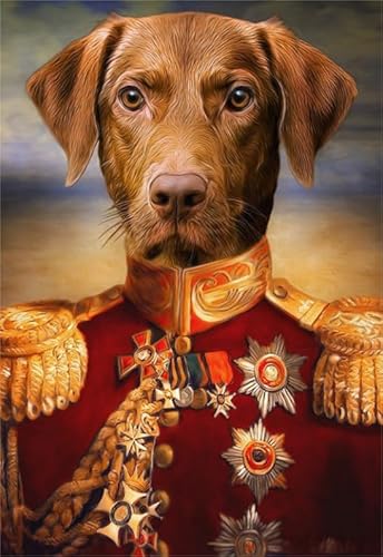 RUIYANMQ 1000 Pieces,Buntes Puzzle,Puzzle Gifts,Dog In Militarys Uniforms Posters,Abstract,Gedächtnis Spiele Für Erwachsene,Spielzeug Zum Stressabbau Für Die Ganze Familie， Dx150Zp von RUIYANMQ
