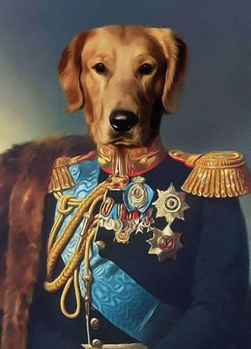 RUIYANMQ 1000 Pieces,Buntes Puzzle,Puzzle Gifts,Dog In Militarys Uniforms Posters,Abstract,Gedächtnis Spiele Für Erwachsene,Spielzeug Zum Stressabbau Für Die Ganze Familie， Dx151Zp von RUIYANMQ