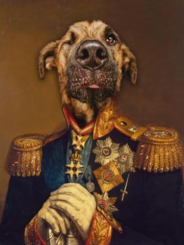 RUIYANMQ 1000 Pieces,Buntes Puzzle,Puzzle Gifts,Dog In Militarys Uniforms Posters,Abstract,Gedächtnis Spiele Für Erwachsene,Spielzeug Zum Stressabbau Für Die Ganze Familie， Dx154Zp von RUIYANMQ