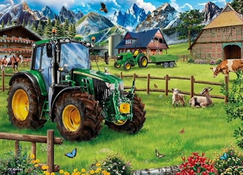 RUIYANMQ 1000 Pieces,Buntes Puzzle,Puzzle Gifts,Tractors Farm Landscape Oil Painting,Spiele Zur Stressreduzierung Für Die Ganze Familie,Lustiges Herausforderungs Spiel Für Erwachsene Dx35Zp von RUIYANMQ