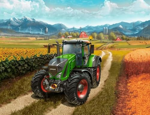 RUIYANMQ 1000 Pieces,Buntes Puzzle,Puzzle Gifts,Tractors Farm Landscape Oil Painting,Spiele Zur Stressreduzierung Für Die Ganze Familie,Lustiges Herausforderungs Spiel Für Erwachsene Dx37Zp von RUIYANMQ