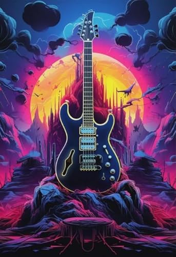 RUIYANMQ 1000 Pieces,Buntes Puzzle,Unregelmäßiges Puzzle Gifts,Abstract Guitars Posters,Herausforderungs Spielzeug Für Die Ganze Familie,Memory-Spiel Für Senioren,Wall Art Dx69Zp von RUIYANMQ