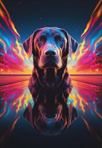 RUIYANMQ 1000 Pieces,Buntes Puzzle,Unregelmäßiges Puzzle Gifts,Abstract Labradors Retrievers Posters,Personalisiertes Kinderspielzeug Für Erwachsene，Stressabbau-Spielzeug Für Erwachsene,Dx70Zp von RUIYANMQ