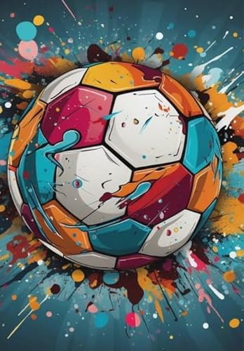 RUIYANMQ 1000 Pieces,Buntes Puzzle,Unregelmäßiges Puzzle Gifts,Abstract Soccer Posters,Gedächtnis Spiele Für Erwachsene,Spielzeug Zum Stressabbau Für Die Ganze Familie,Dx24Zp von RUIYANMQ