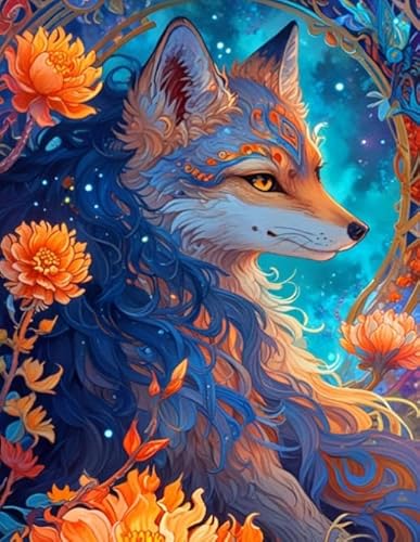 RUIYANMQ 1000 Pieces,Buntes Puzzle,Unregelmäßiges Puzzle Gifts,Animal Fox Posters,Adult Personalised Challenge Toys Irregular,Memory Game,Dx246Zp von RUIYANMQ