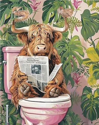 RUIYANMQ 1000 Pieces,Buntes Puzzle,Unregelmäßiges Puzzle Gifts,Art Funny Animals Reading Newspaper Posters,Gedächtnis Spiele Für Erwachsene,Family Fun Toys,Bathroom Decor,Dx105Zp von RUIYANMQ