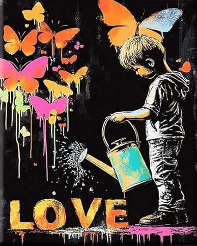 RUIYANMQ 1000 Pieces,Buntes Puzzle,Unregelmäßiges Puzzle Gifts,Banksyss Street Art Graffiti Painitng,Gedächtnis Spiele Für Erwachsene,Spielzeug Zum Stressabbau Für Die Ganze Familie,Dx217Zp von RUIYANMQ